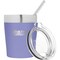 Healthy Human Stainless Steel Tumbler with Straw | Splash Proof Insulated Travel Cruiser Cup | Eco-Friendly Coffee Tumblers with Straws Cleaner & Splash Proof Lid (12oz, Lilac)